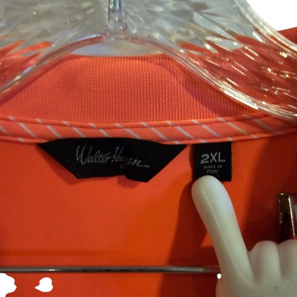 Walter Hagen Polo Shirt Men’s 2XLarge Golf Coral/Pink Short Sleeve - Picture 3 of 7